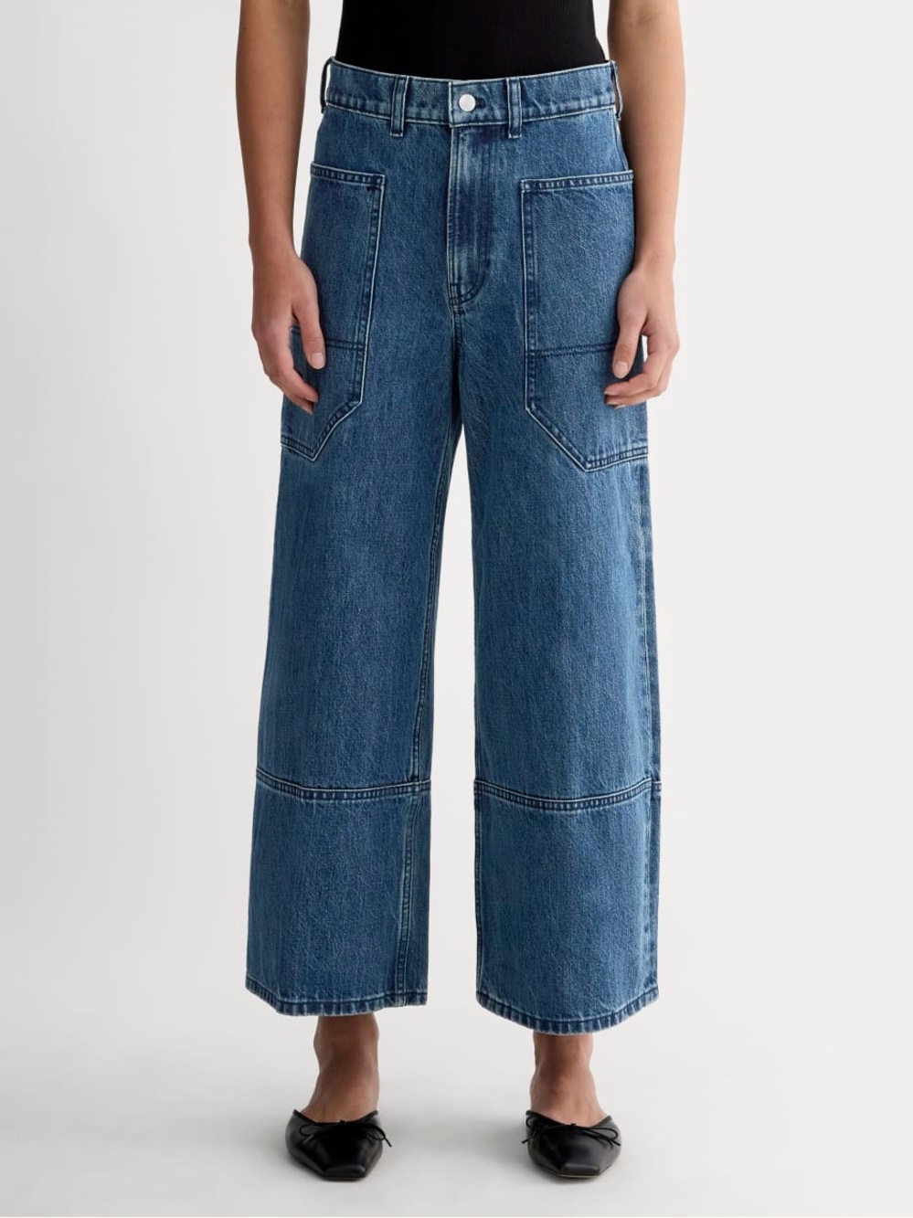 Everlane The Way High Gardener Cropped Jeans in Diamond Stone Blue Size 31 - Picture 4 of 12